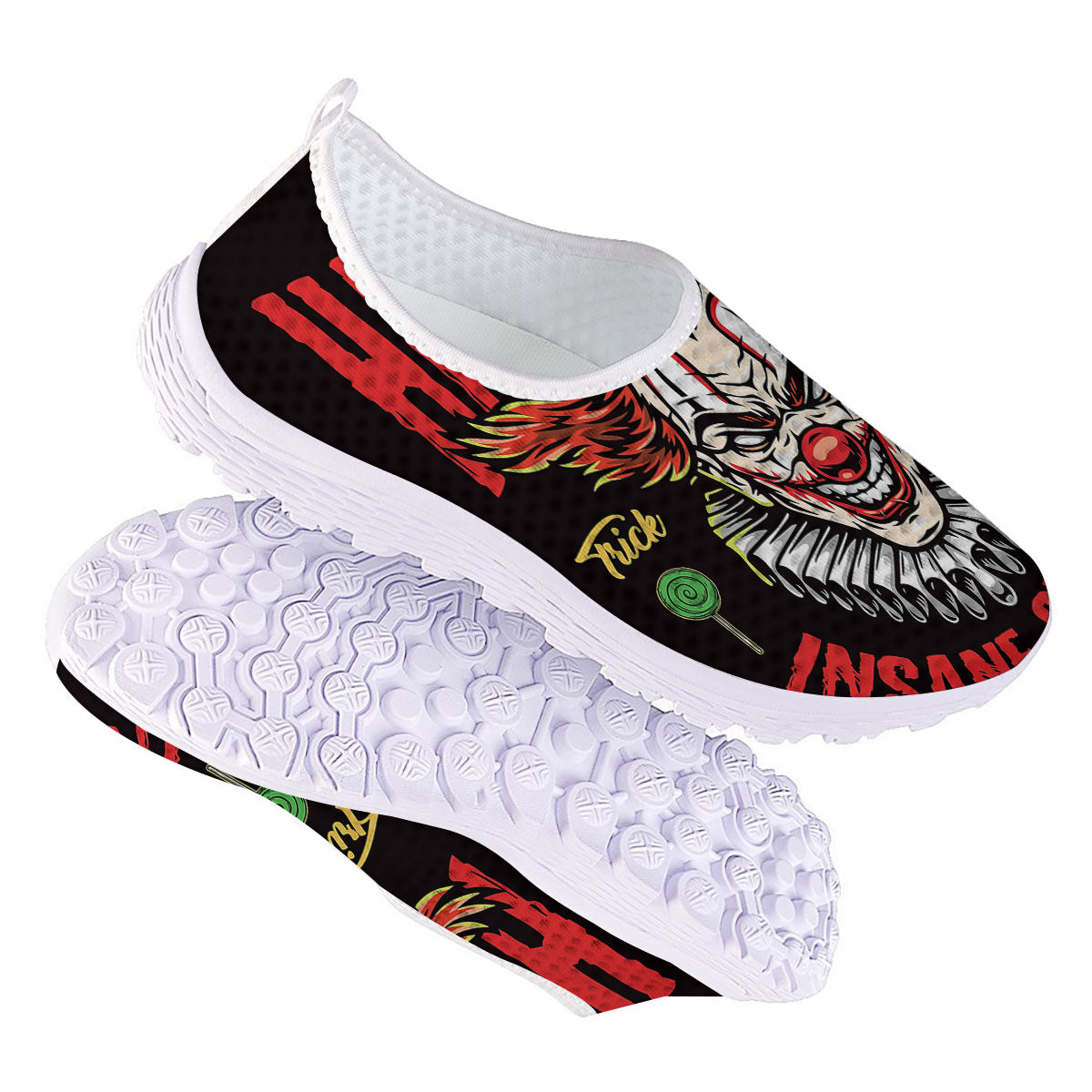 Clown Halloween Print Nurse Shoes-grizzshop