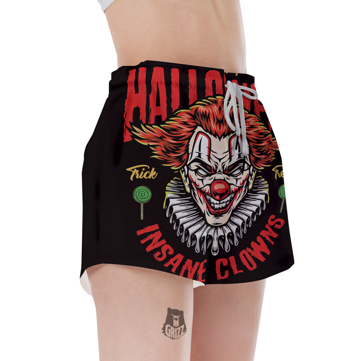 Clown Halloween Print Women's Shorts-grizzshop