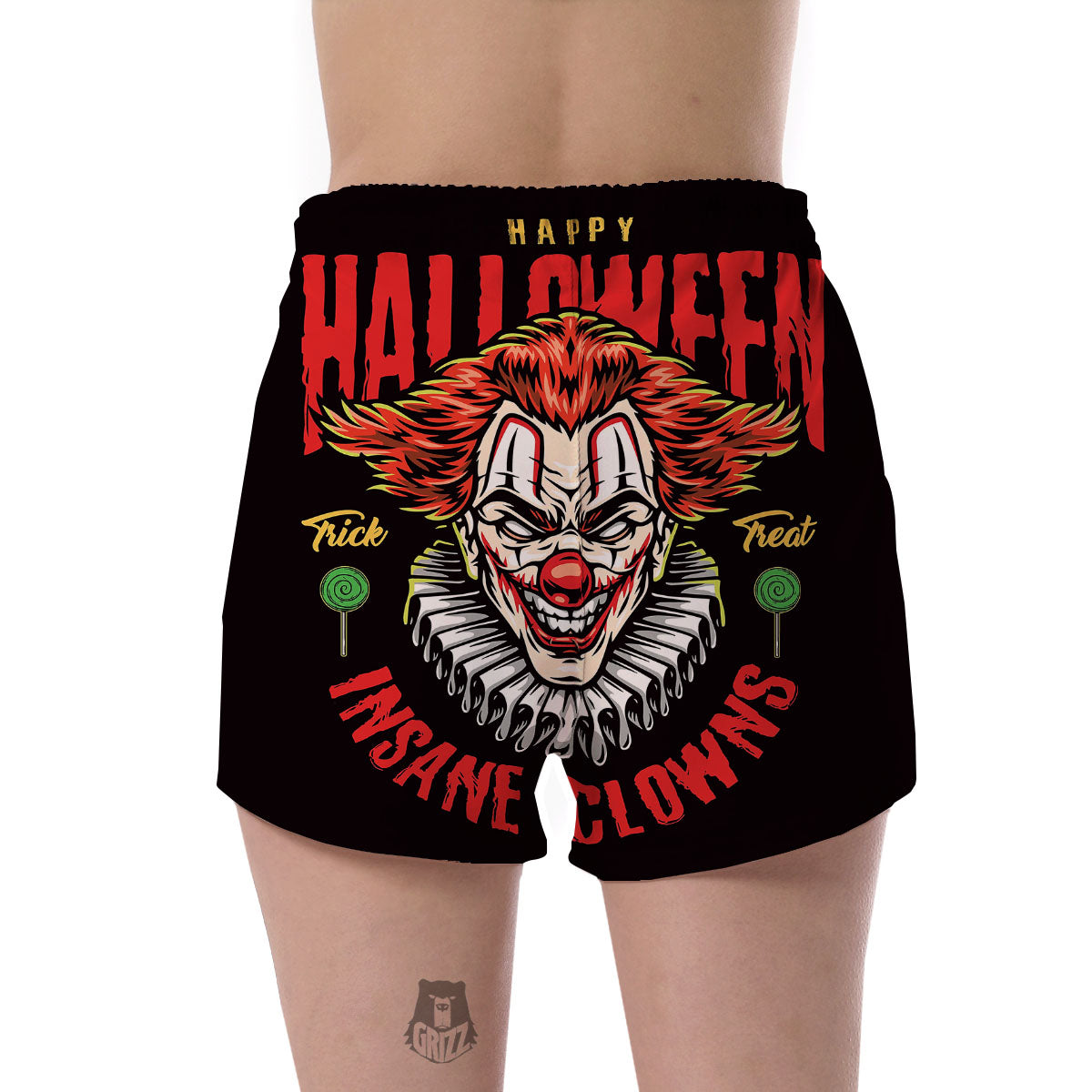 Clown Halloween Print Women's Shorts-grizzshop