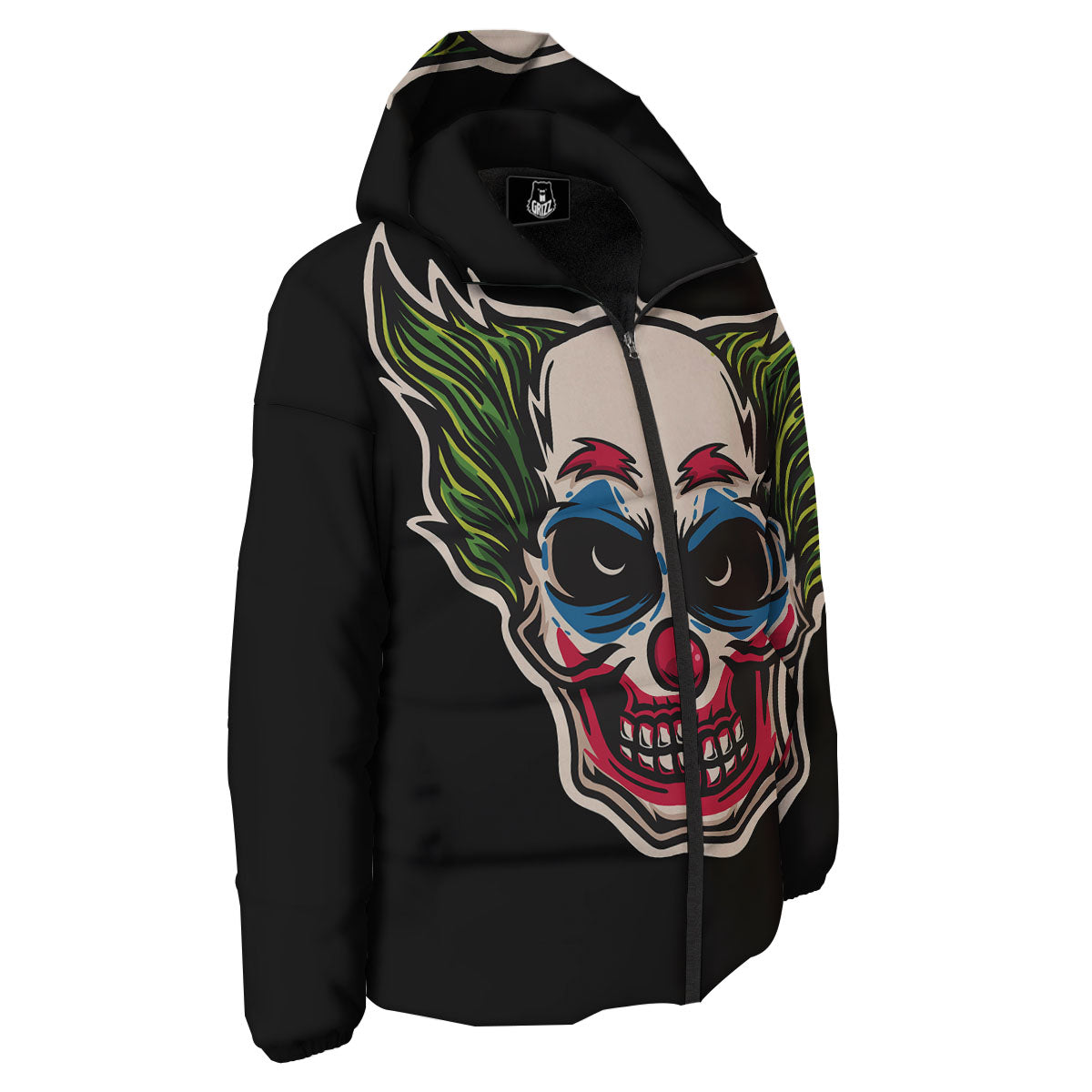 Clown Scary Cartoon Print Down Jacket-grizzshop