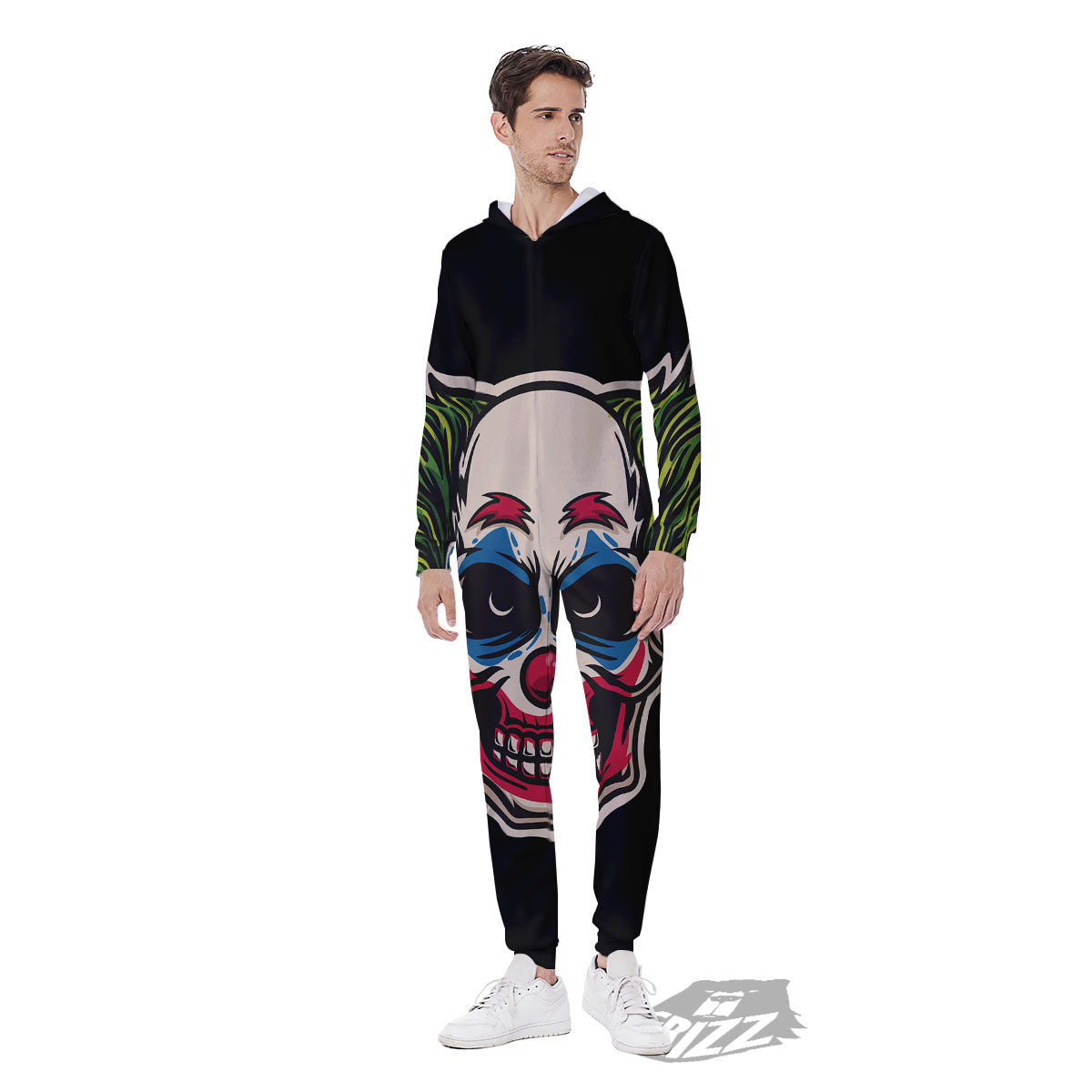 Clown Scary Cartoon Print Men's Jumpsuit-grizzshop