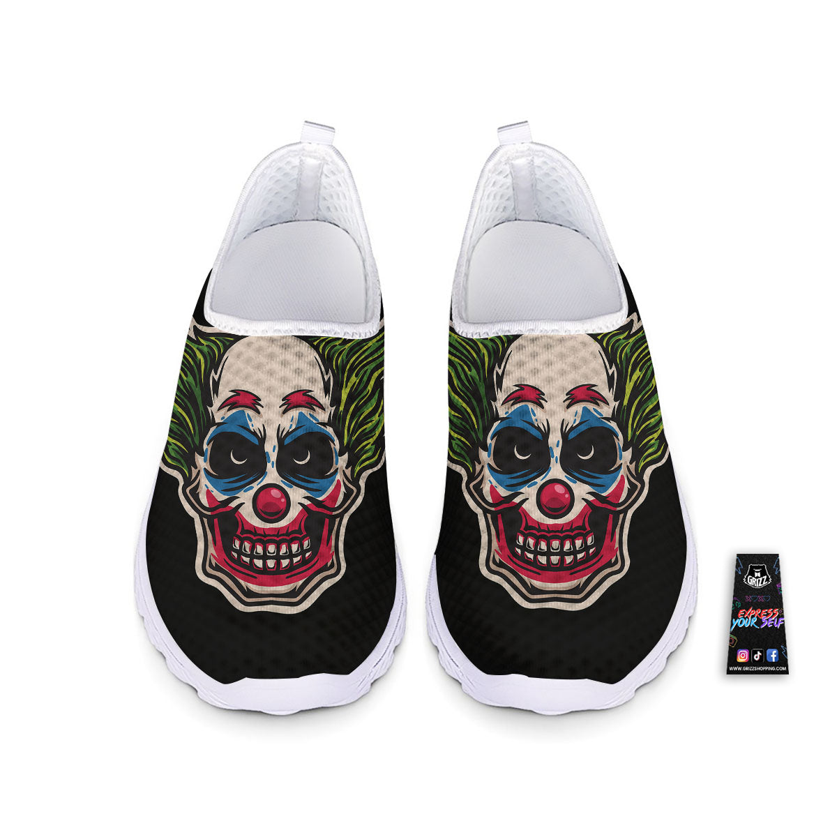 Clown Scary Cartoon Print Nurse Shoes-grizzshop