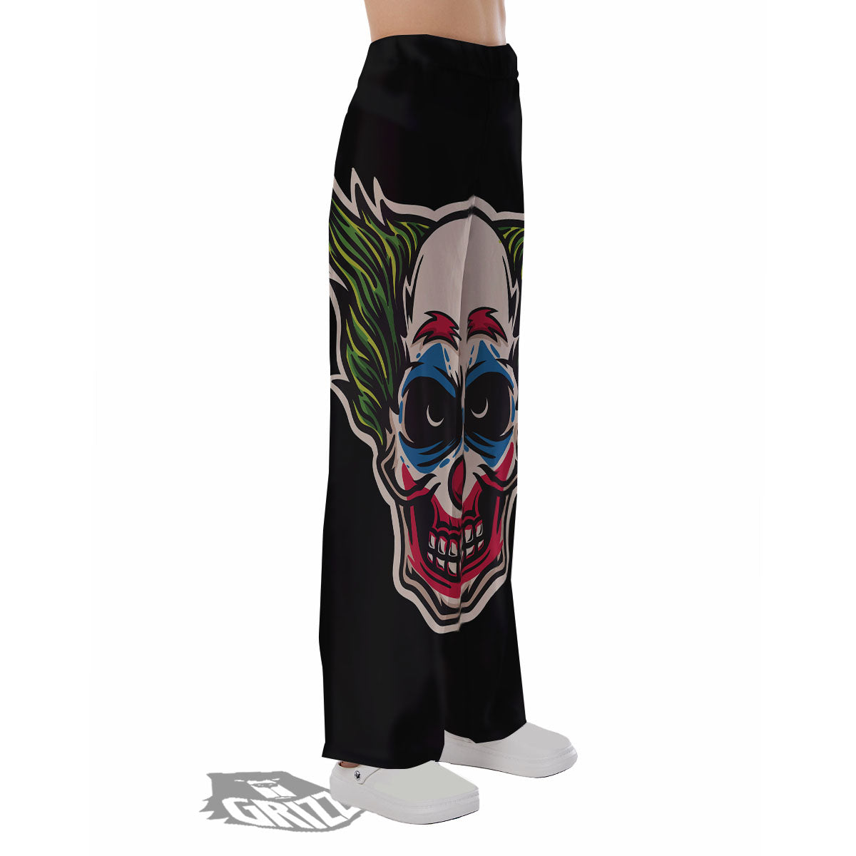 Clown Scary Cartoon Print Pajama Pants-grizzshop