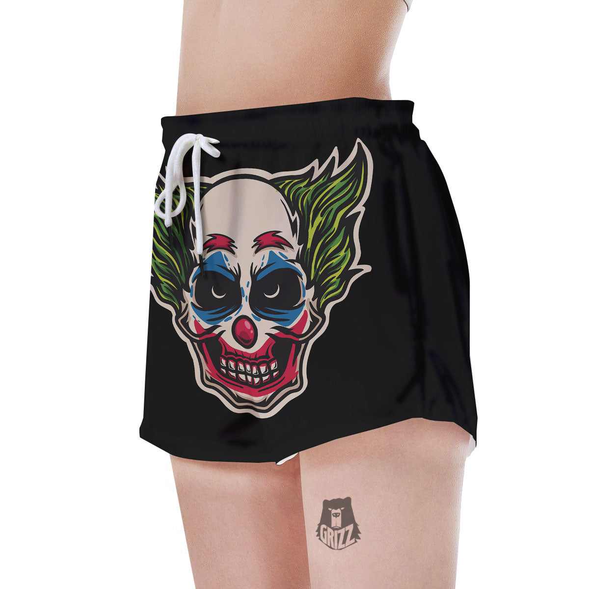 Clown Scary Cartoon Print Women's Shorts-grizzshop