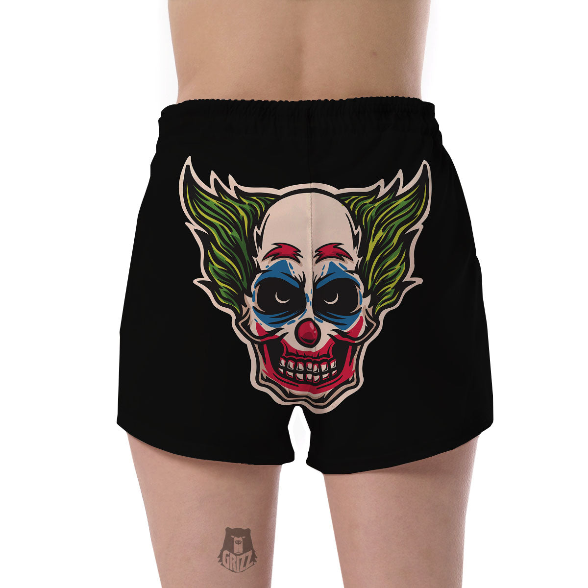 Clown Scary Cartoon Print Women's Shorts-grizzshop
