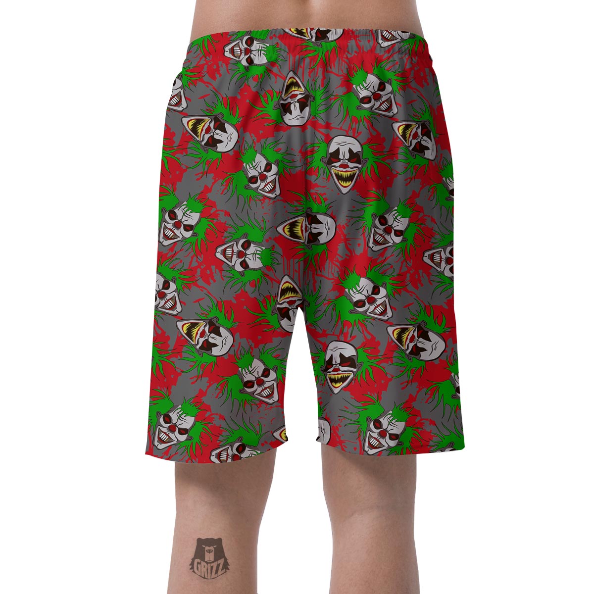Clown Scary Pattern Print Men's Shorts-grizzshop