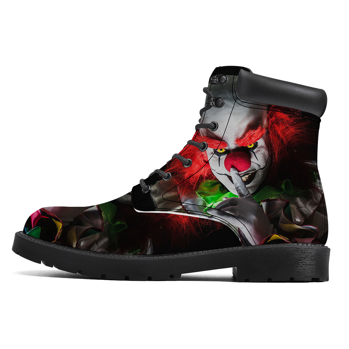 Clown Scary Print Boots-grizzshop