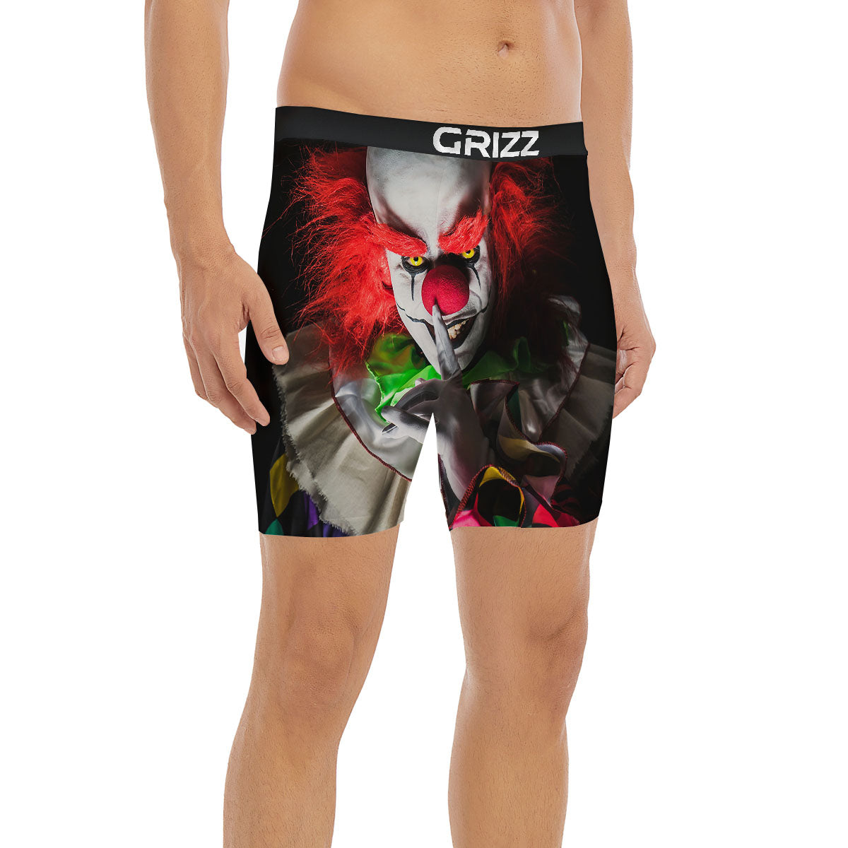 Clown Scary Print Boxer Briefs-grizzshop