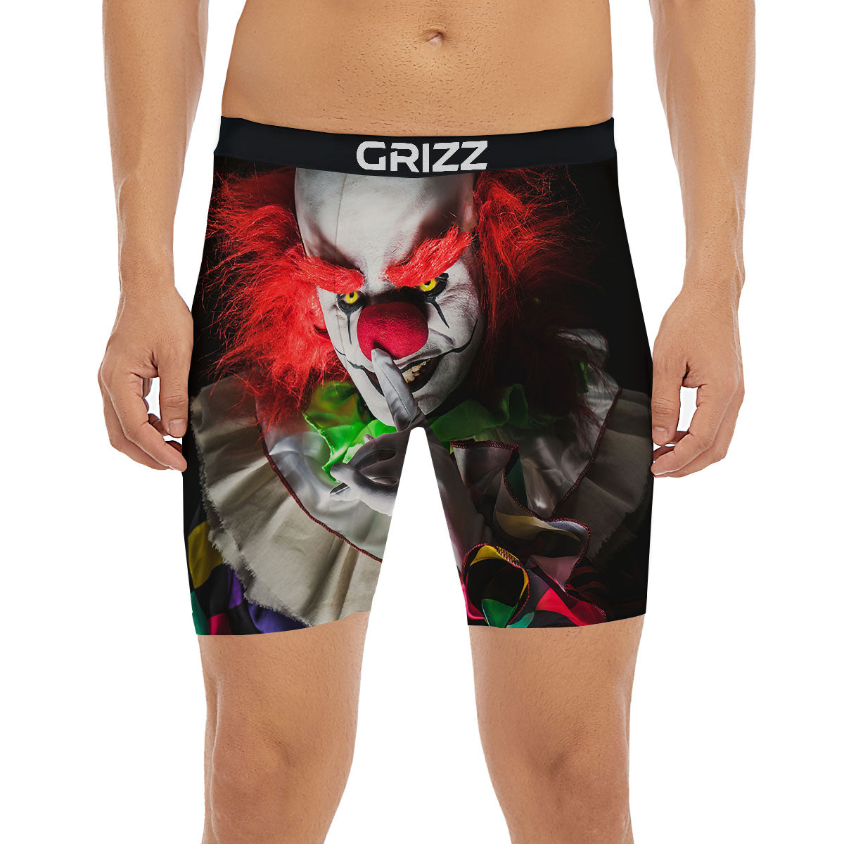 Clown Scary Print Boxer Briefs-grizzshop
