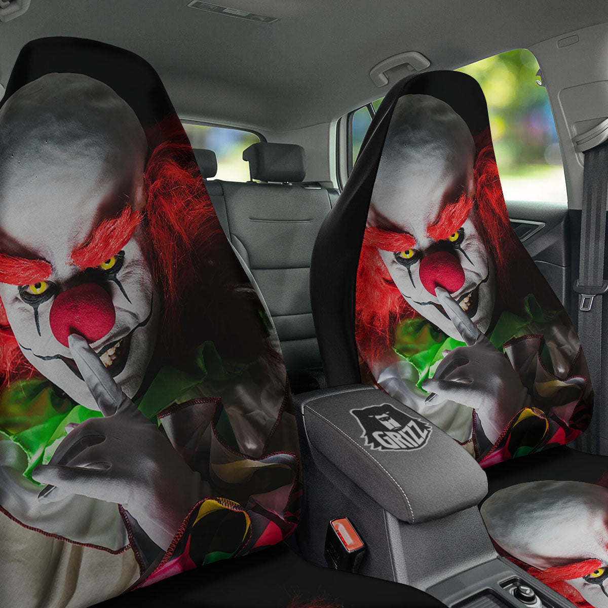 Clown Scary Print Car Seat Covers-grizzshop