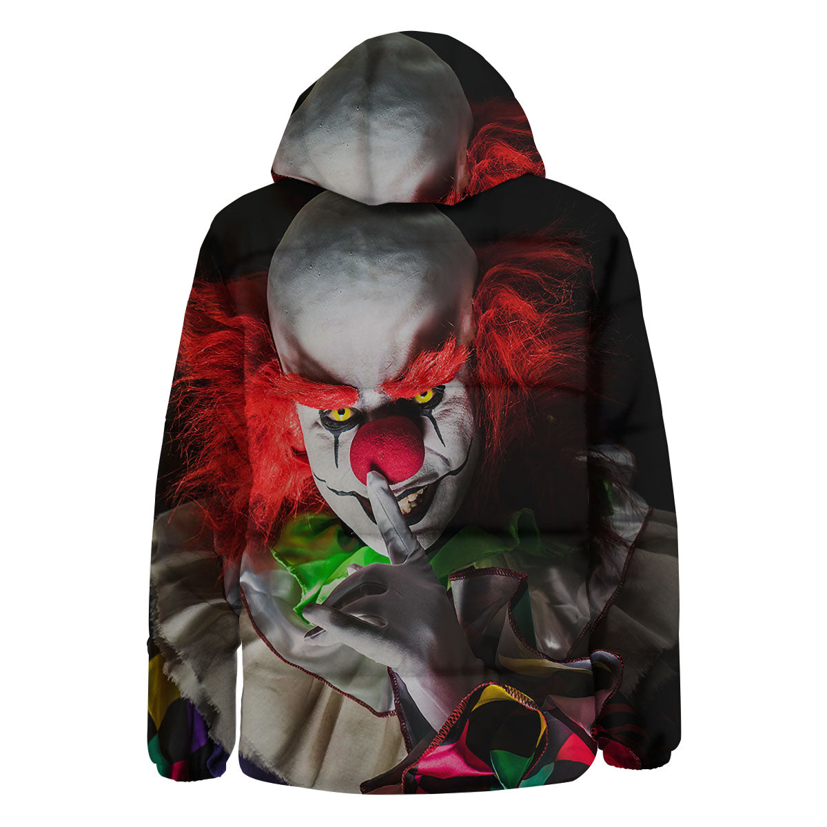 Clown Scary Print Down Jacket-grizzshop