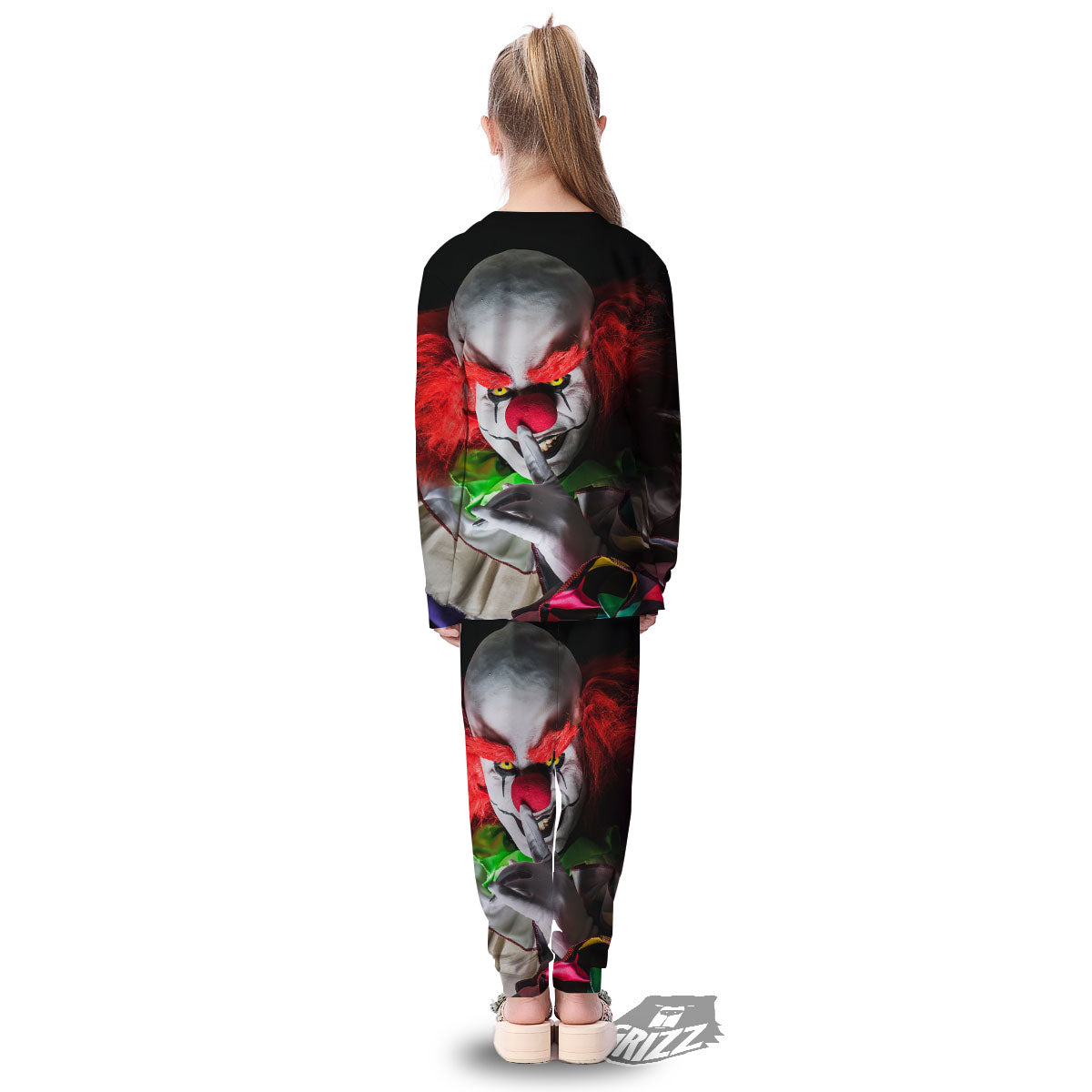 Clown Scary Print Kid's Pajamas-grizzshop