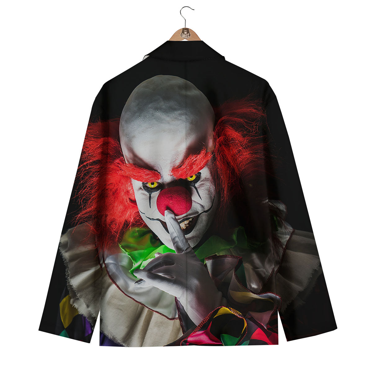 Clown Scary Print Men's Blazer-grizzshop