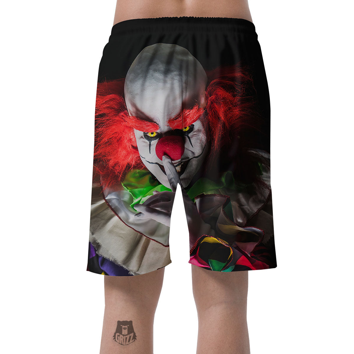 Clown Scary Print Men's Shorts-grizzshop