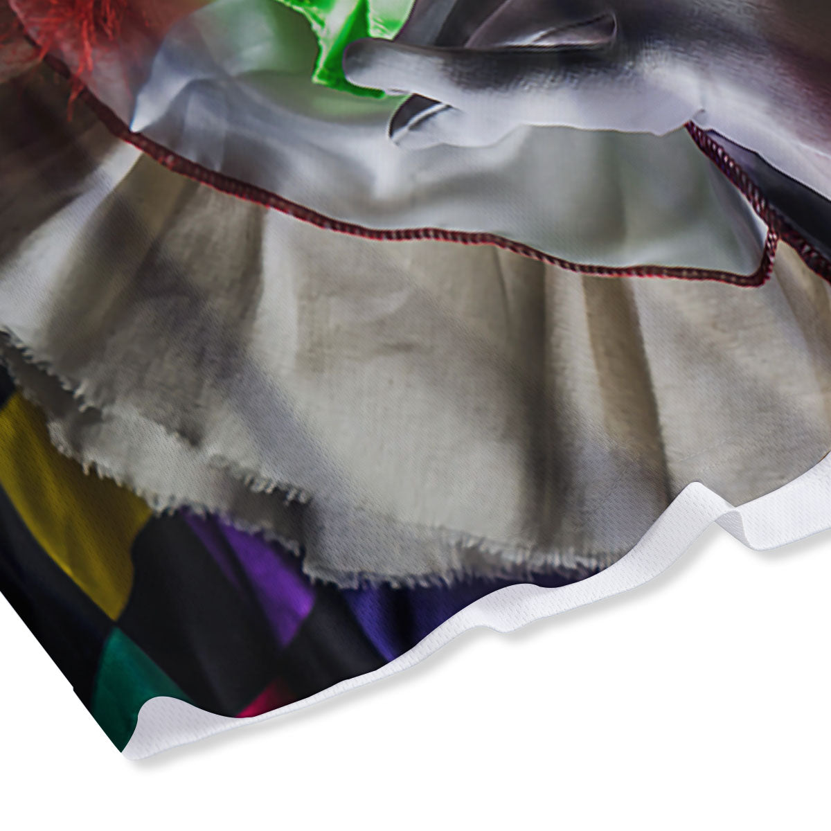 Clown Scary Print Mesh Shorts