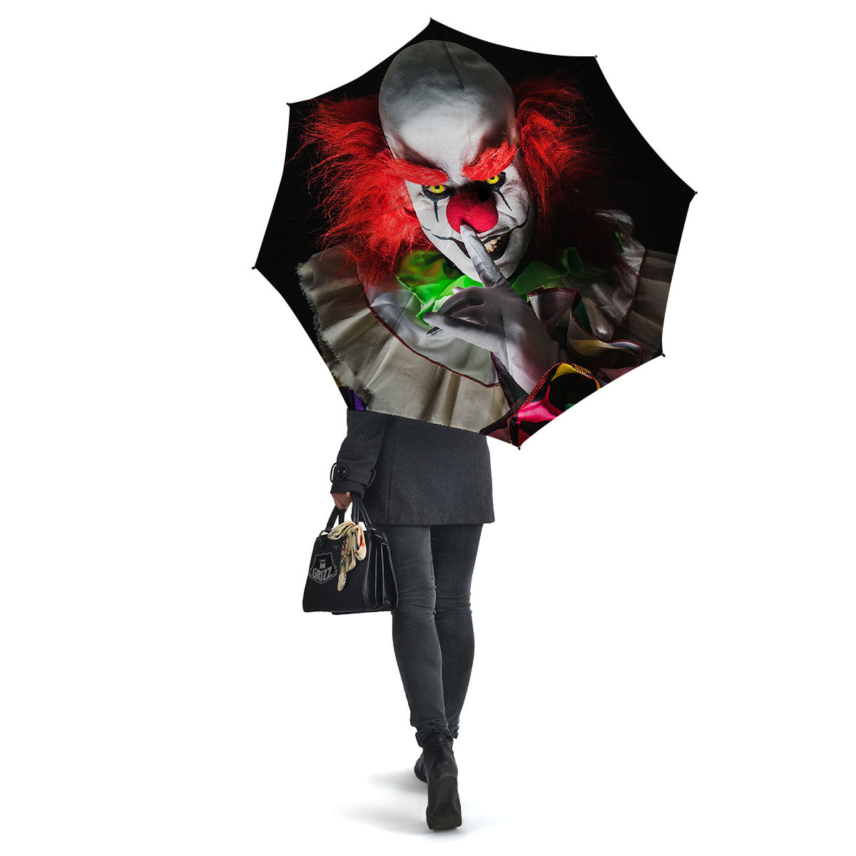 Clown Scary Print Umbrella-grizzshop