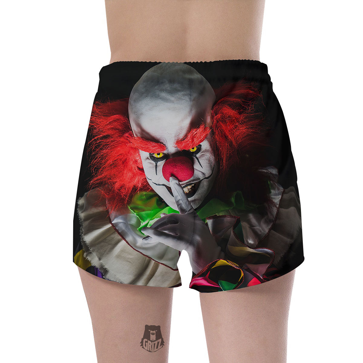 Clown Scary Print Women's Shorts-grizzshop