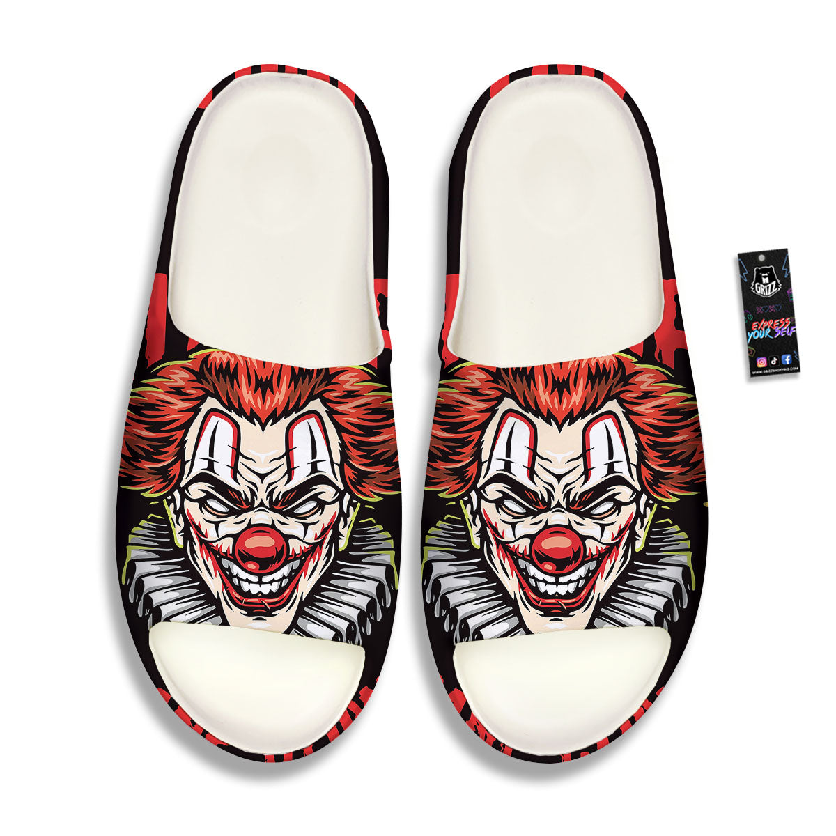 Clown Halloween Print Sandals-grizzshop