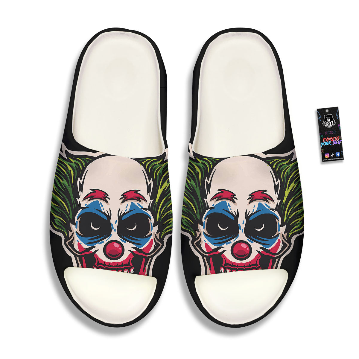 Clown Scary Cartoon Print Sandals-grizzshop
