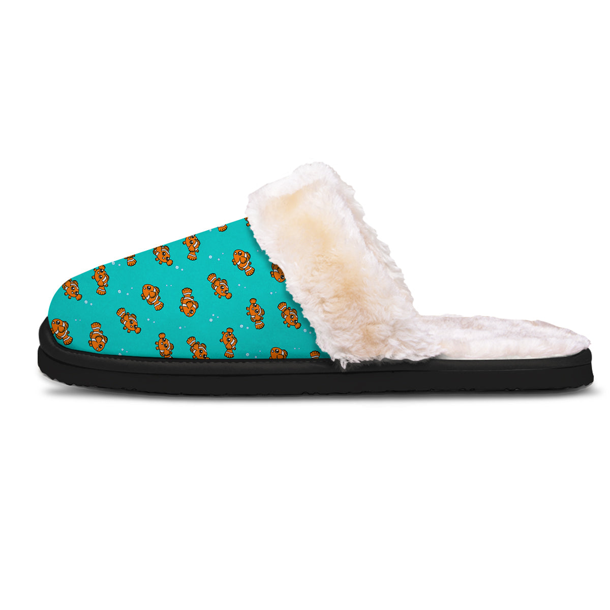 Clownfish Cute Watercolor Blue Print Pattern Slippers-grizzshop