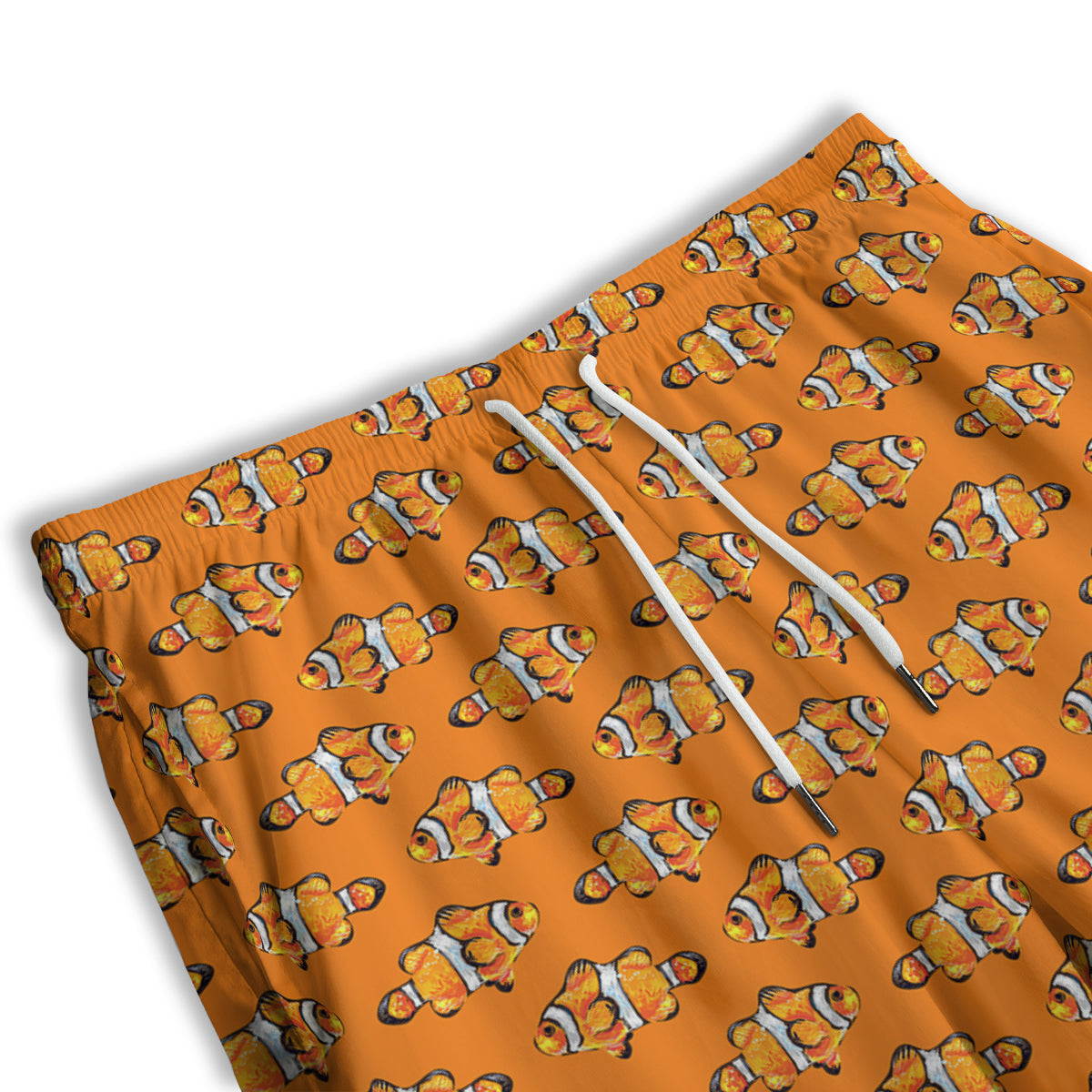 Clownfish Orange Print Pattern Men's Athletic Shorts
