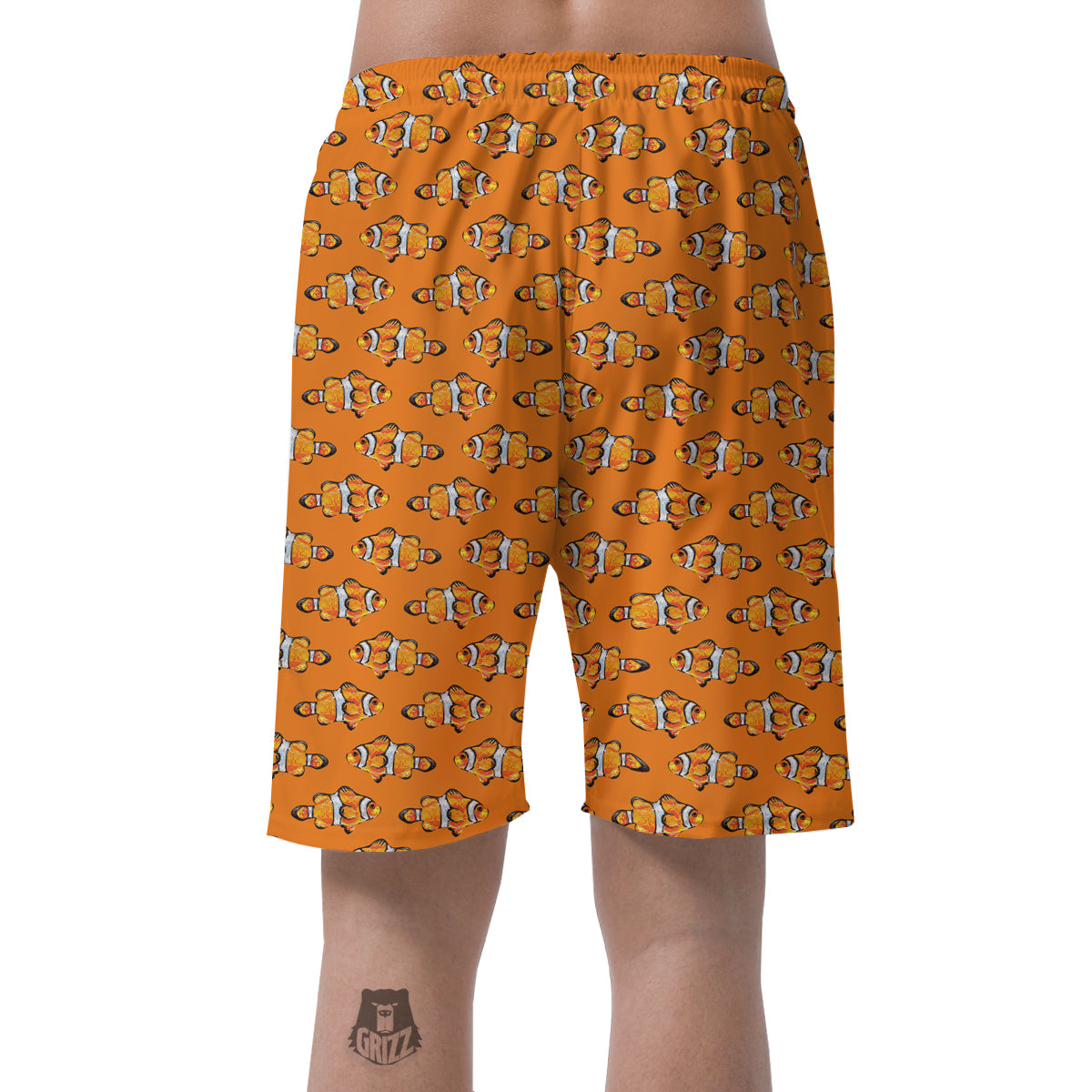Clownfish Orange Print Pattern Men's Shorts-grizzshop