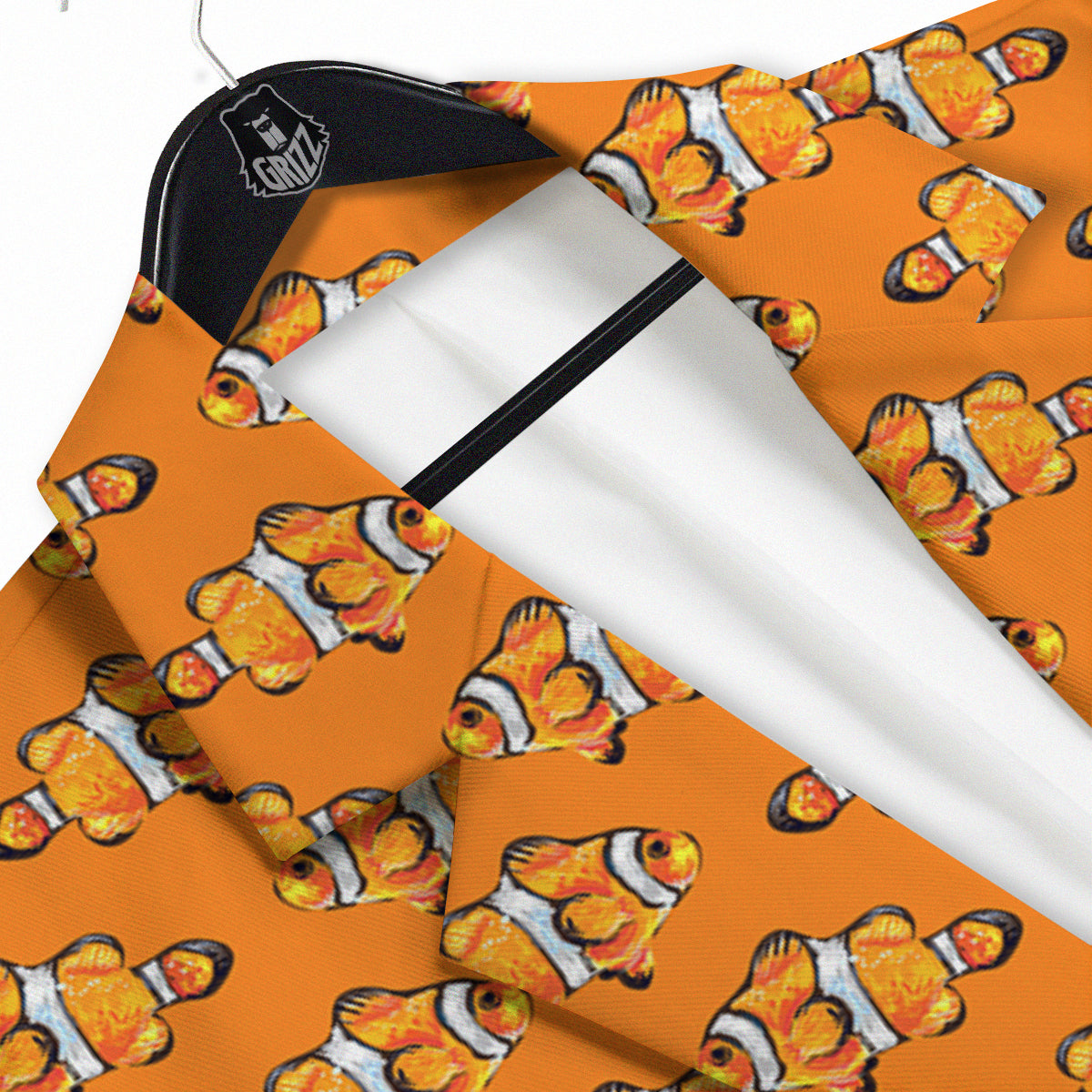 Clownfish Orange Print Pattern Men's Sport Coat-grizzshop