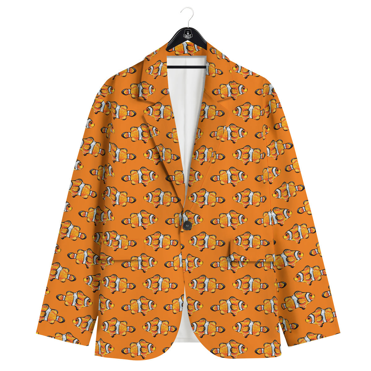 Clownfish Orange Print Pattern Men's Sport Coat-grizzshop