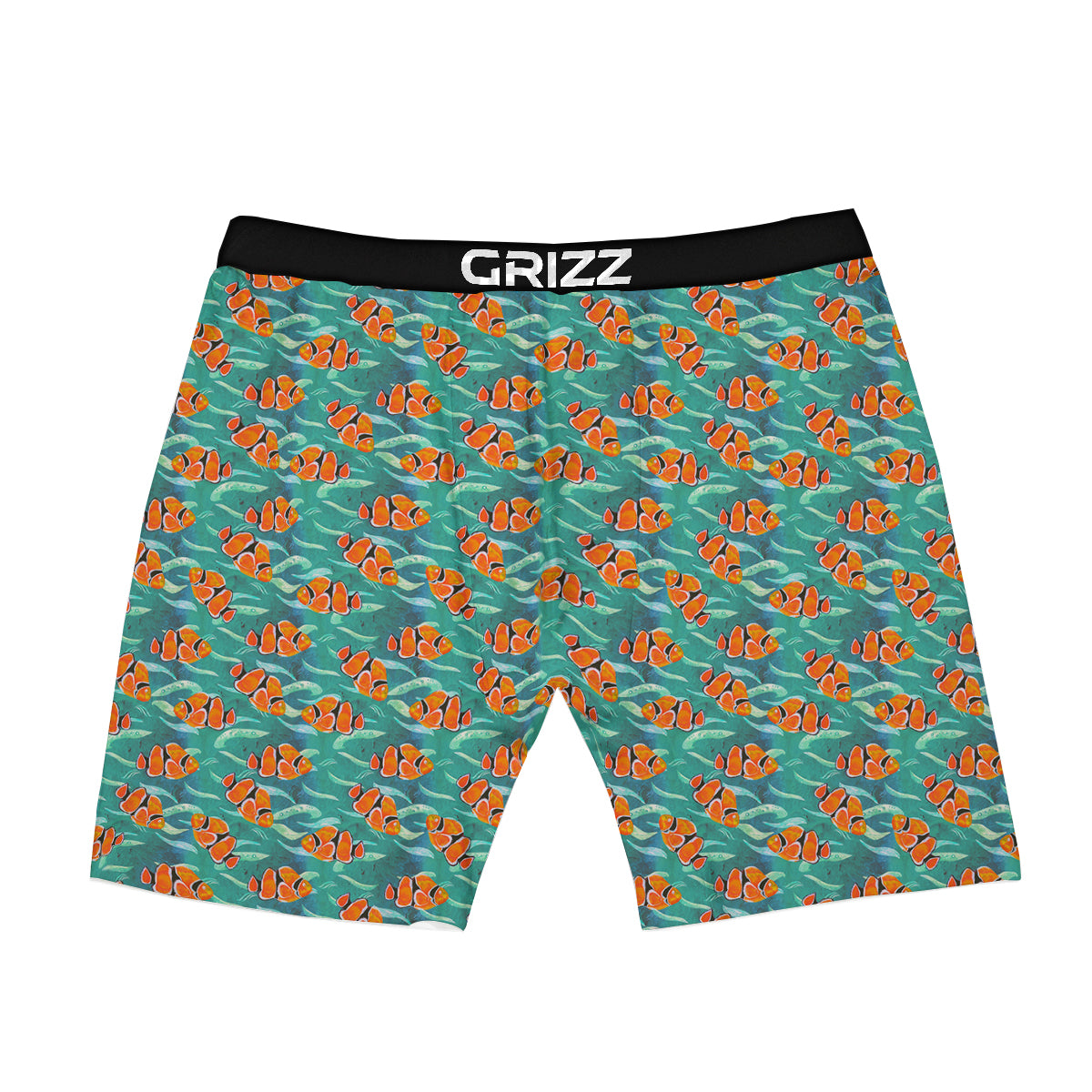 Clownfish Watercolor Blue Print Pattern Boxer Briefs-grizzshop