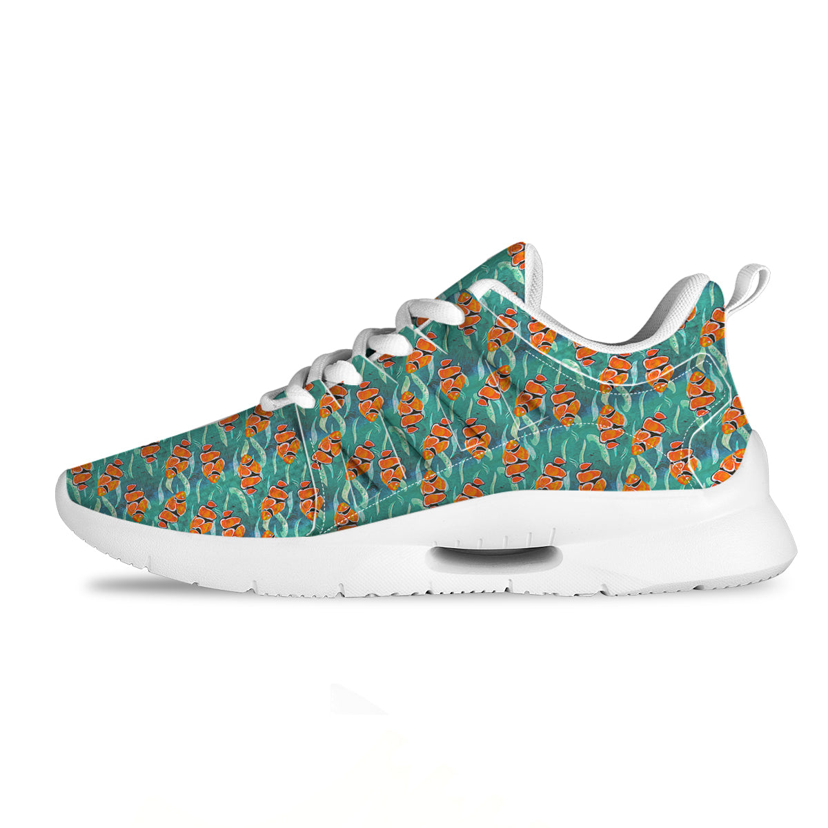 Clownfish Watercolor Blue Print Pattern Tennis Shoes-grizzshop