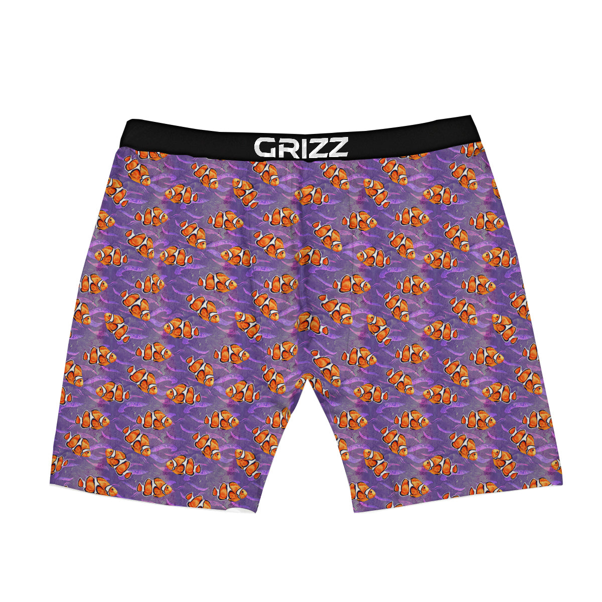 Clownfish Watercolor Purple Print Pattern Boxer Briefs-grizzshop