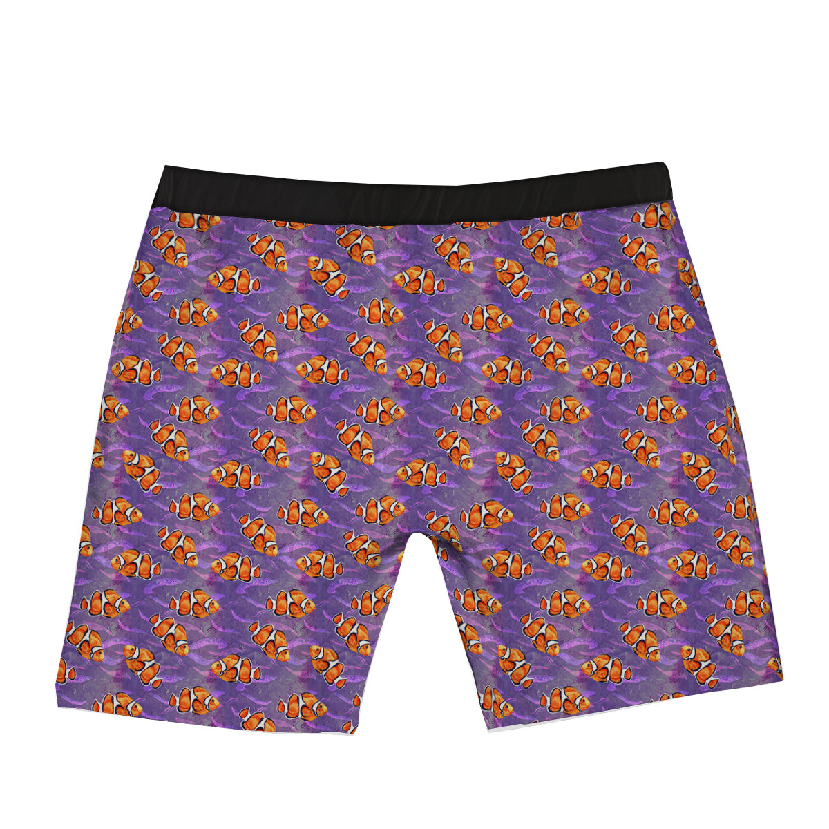 Clownfish Watercolor Purple Print Pattern Boxer Briefs-grizzshop