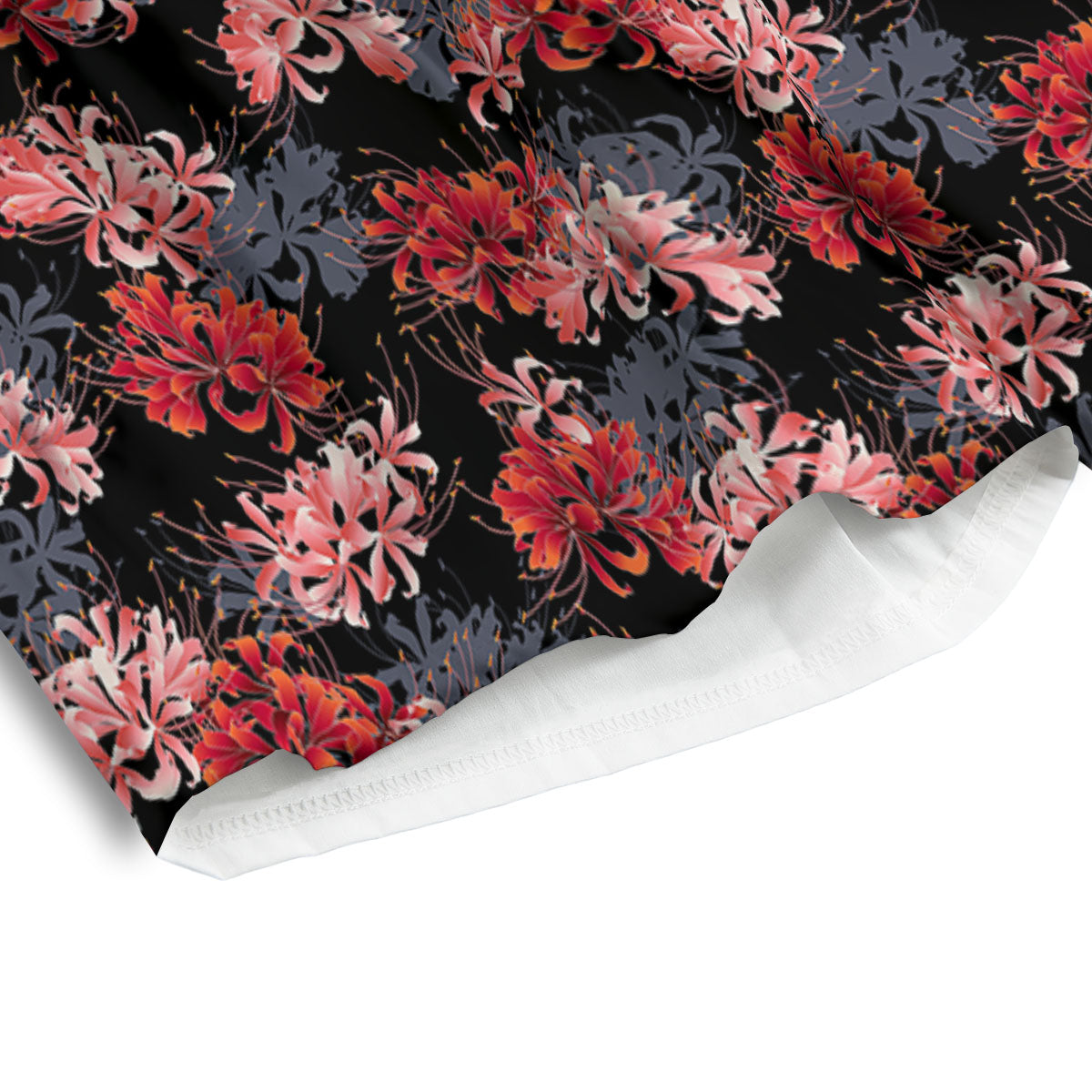 Cluster Amaryllis Japanese Print Pattern Men's Athletic Shorts