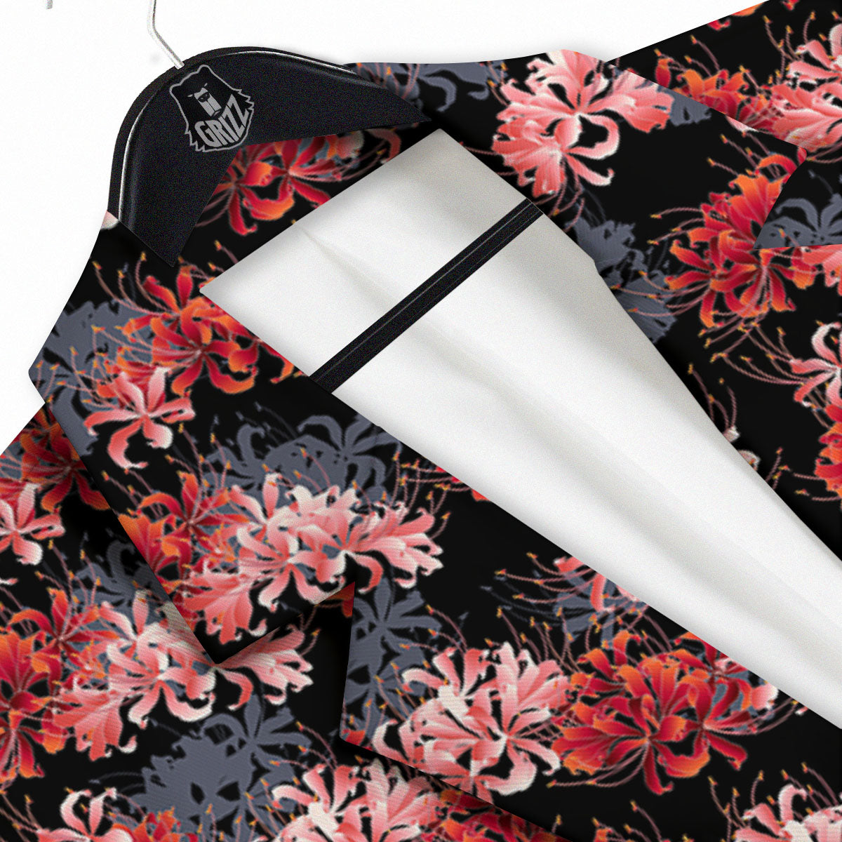 Cluster Amaryllis Japanese Print Pattern Men's Sport Coat-grizzshop