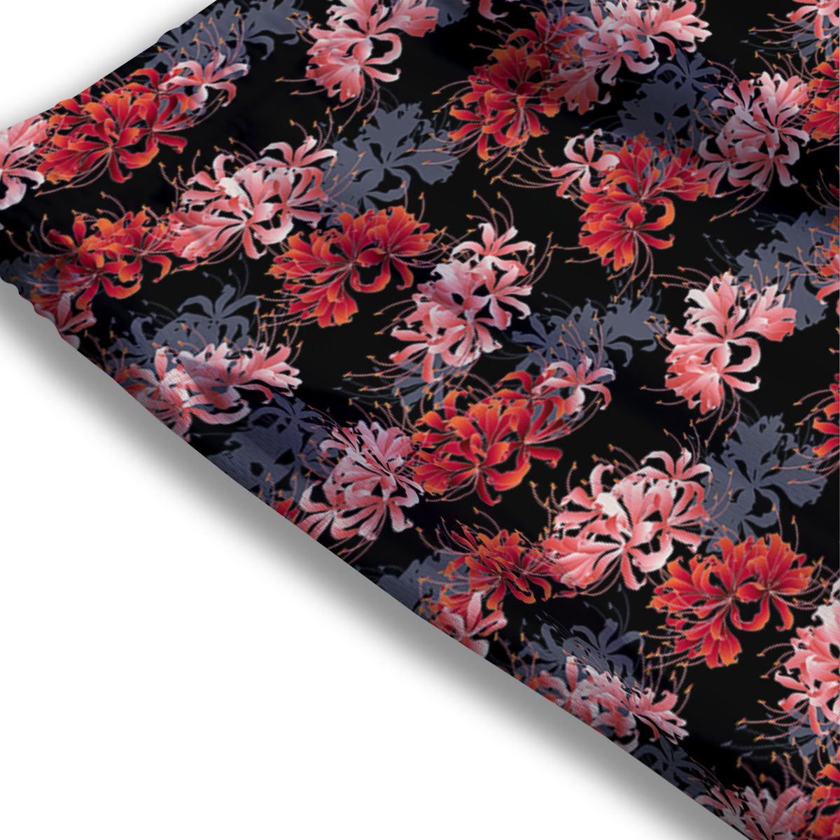 Cluster Amaryllis Japanese Print Pattern Mesh Shorts