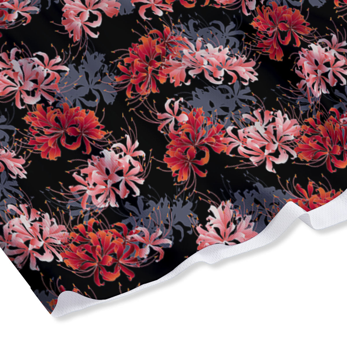 Cluster Amaryllis Japanese Print Pattern Mesh Shorts