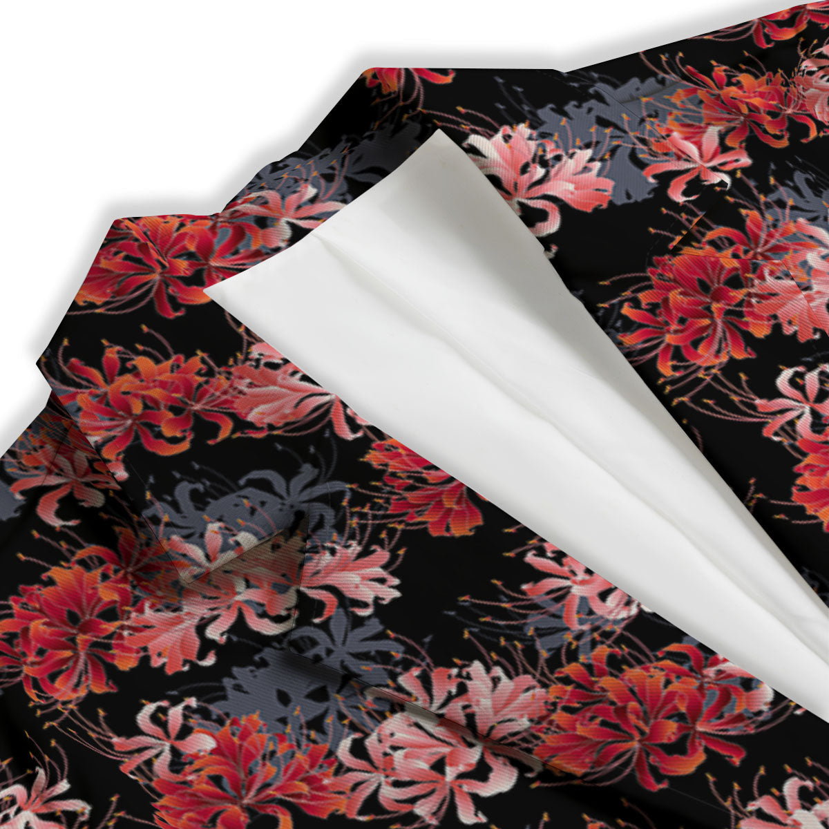 Cluster Amaryllis Japanese Print Pattern Women's Blazer-grizzshop