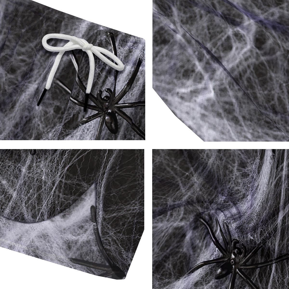 Cobweb And Toy Spiders Print Men's Running Shorts-grizzshop
