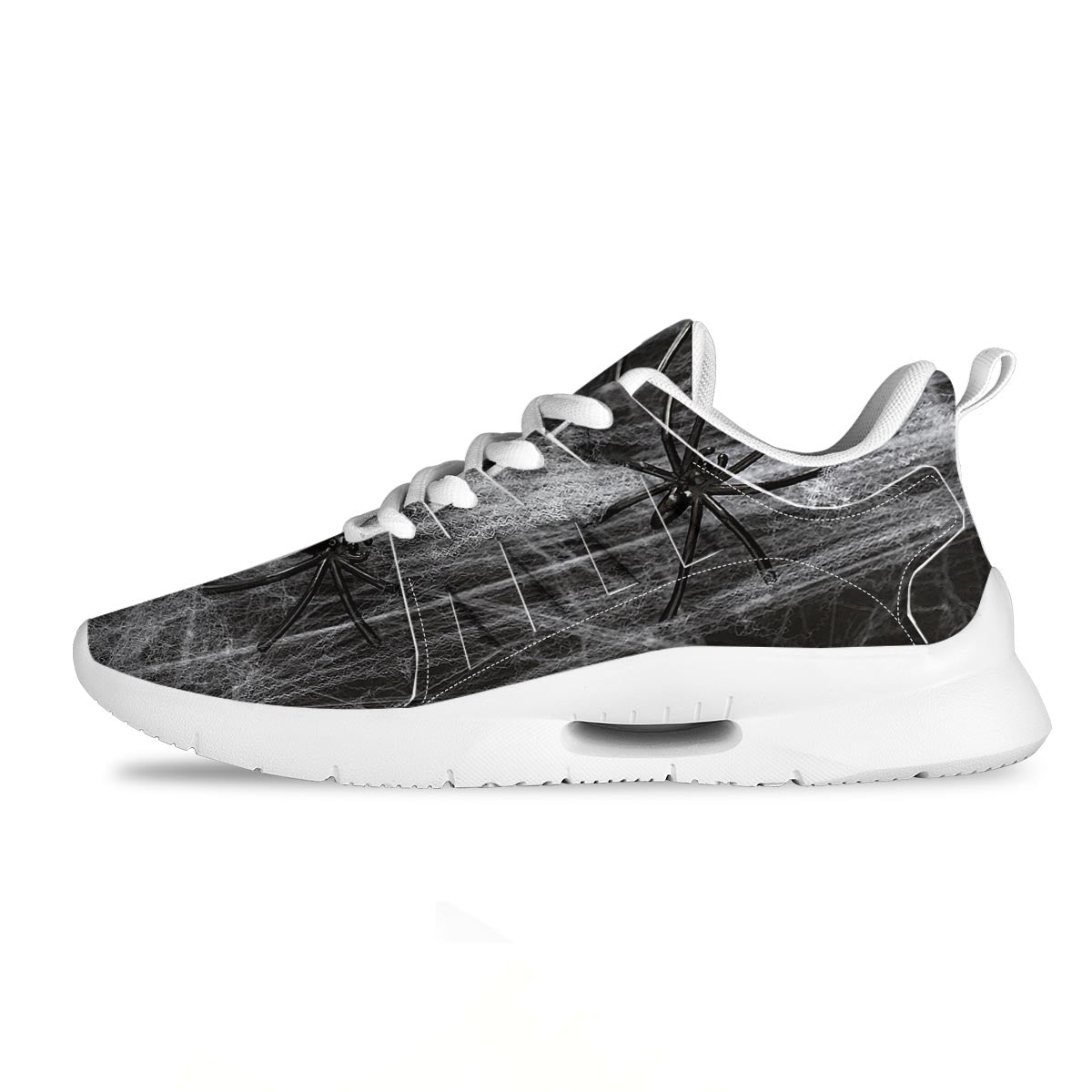 Cobweb And Toy Spiders Print Tennis Shoes-grizzshop