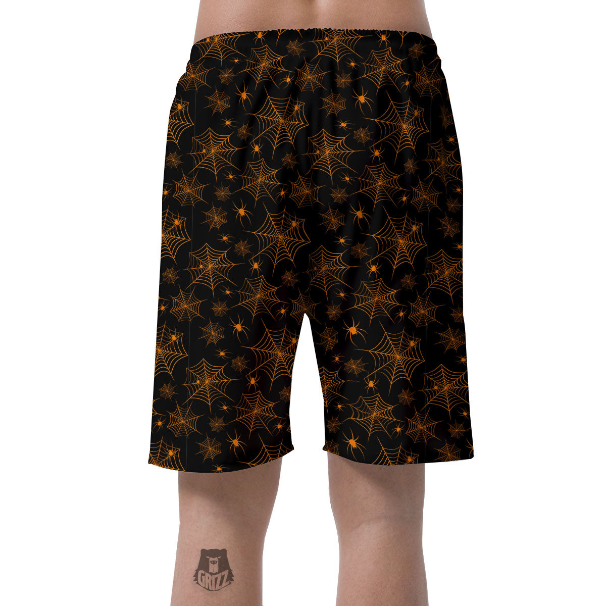 Cobweb Halloween Print Pattern Men's Shorts-grizzshop