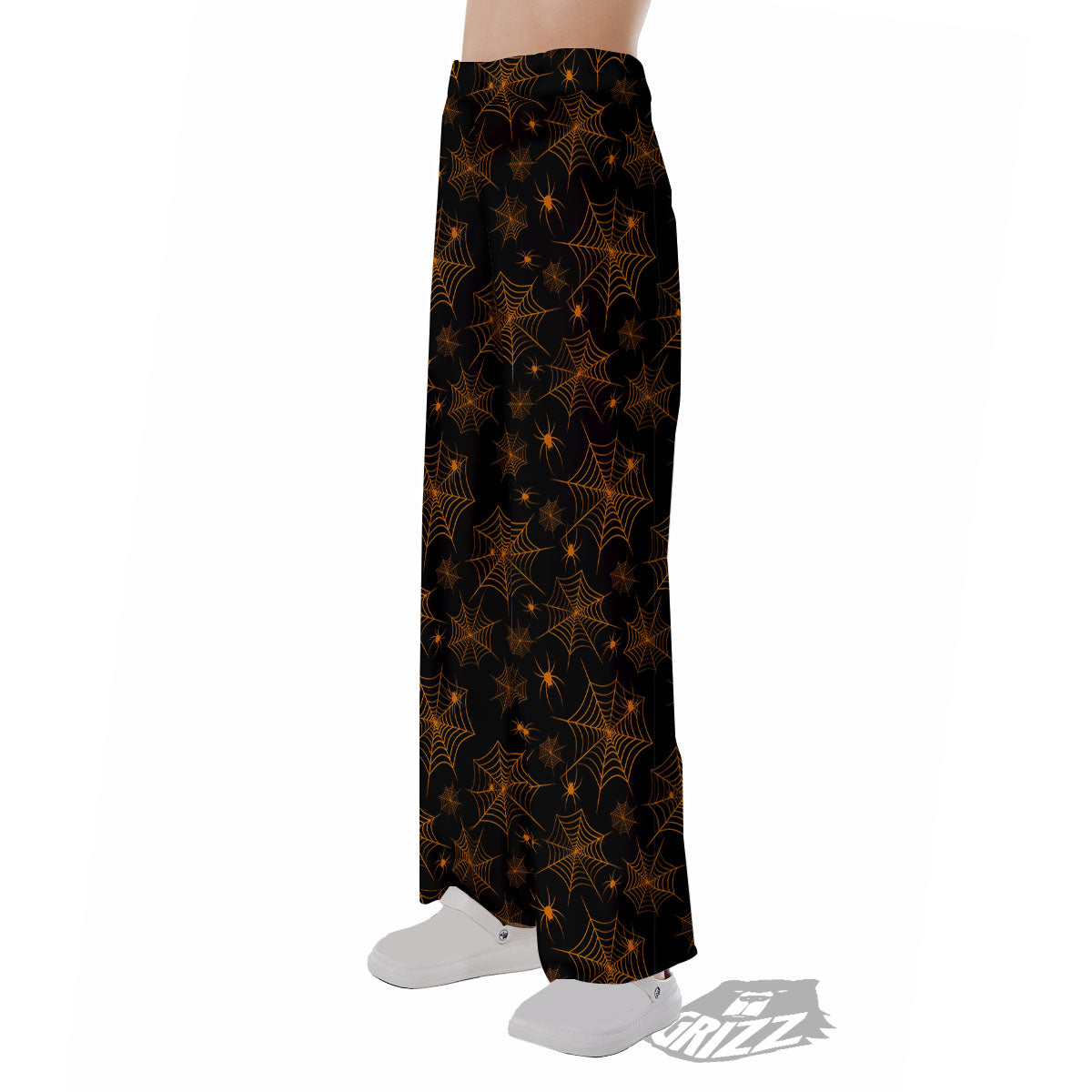 Cobweb Halloween Print Pattern Pajama Pants-grizzshop