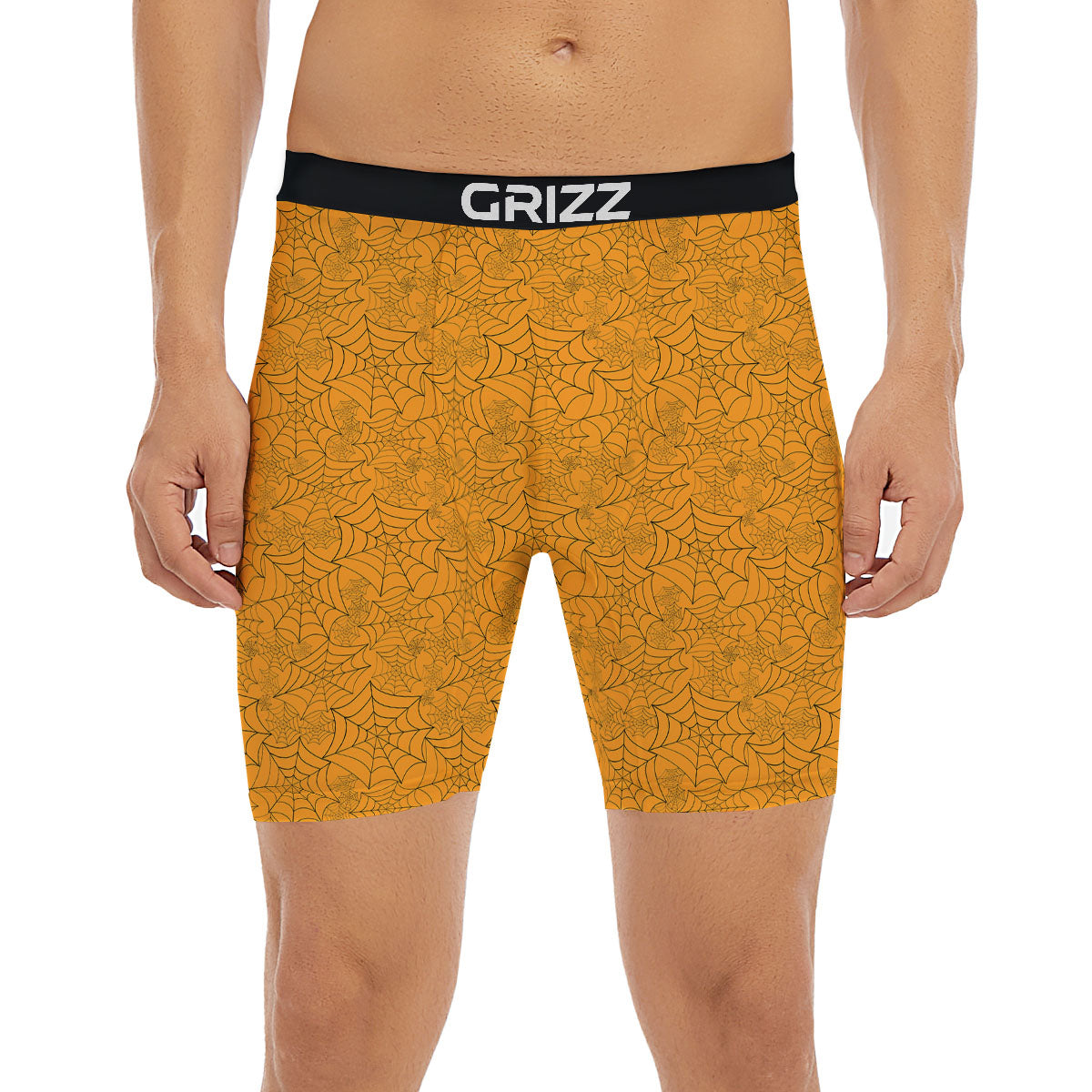 Cobweb Horror Print Boxer Briefs-grizzshop