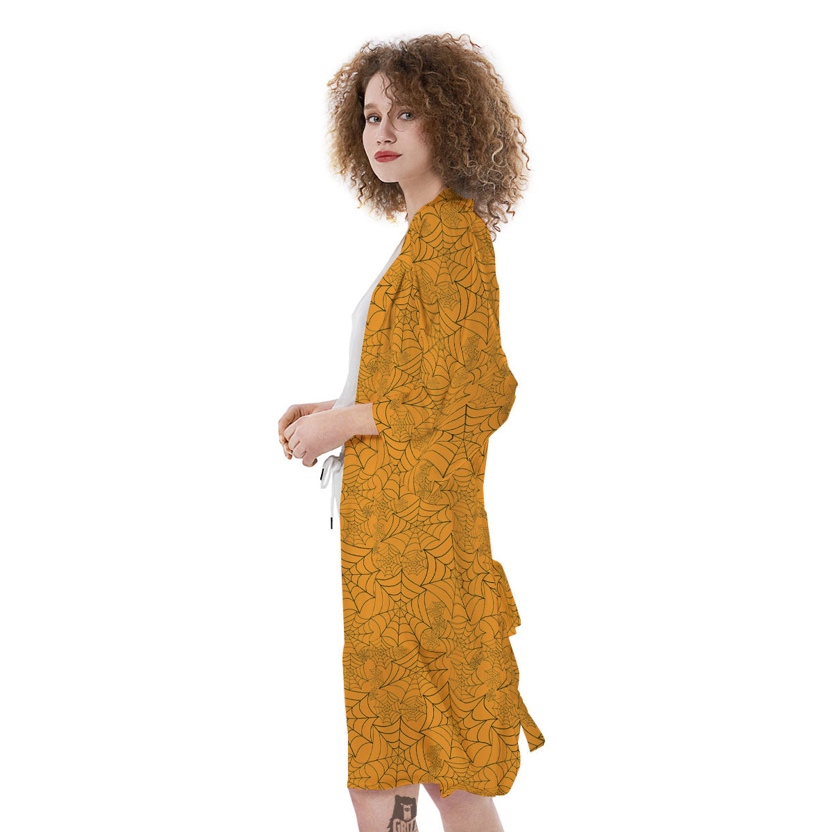 Cobweb Horror Print Kimono-grizzshop