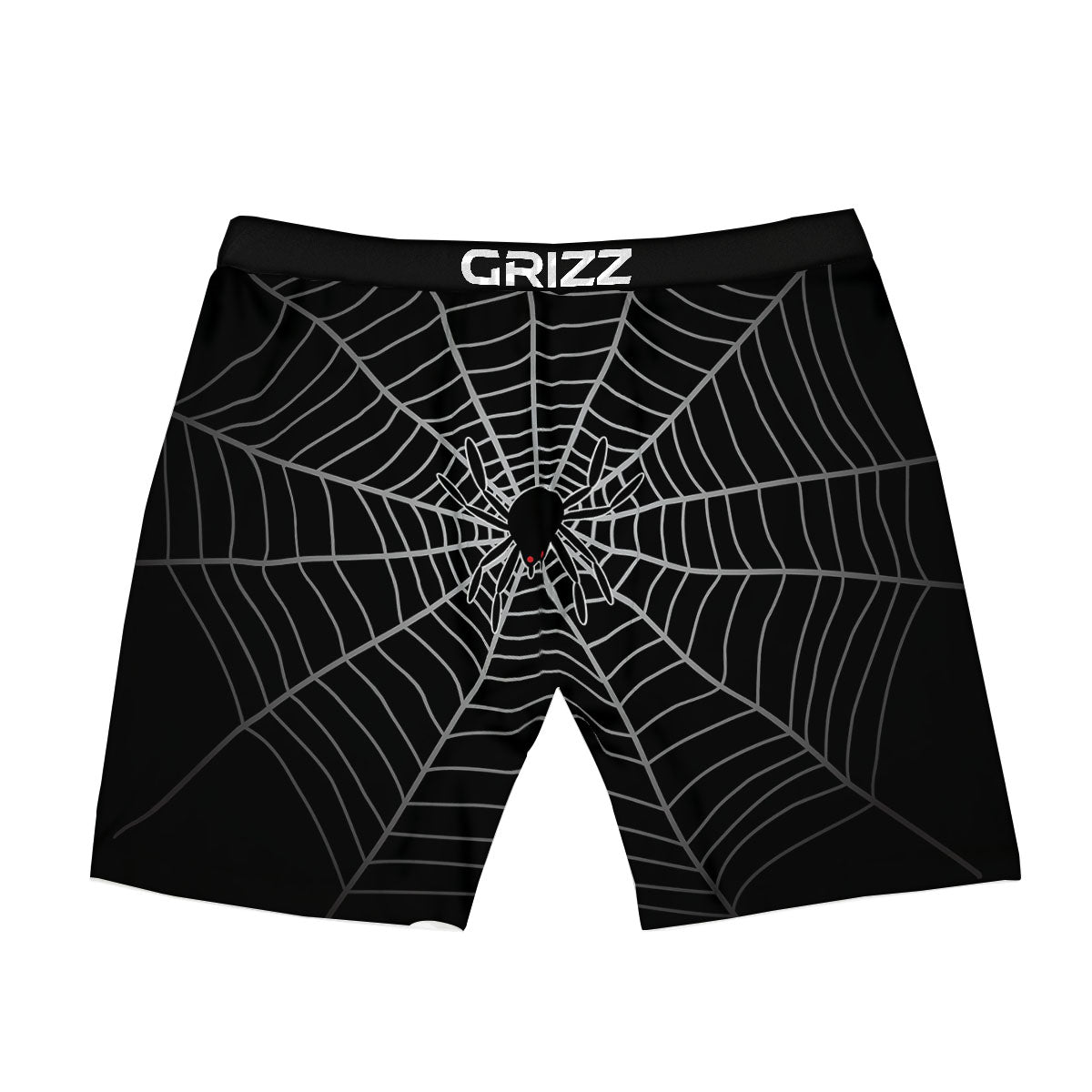 Cobweb White And Black Print Boxer Briefs-grizzshop