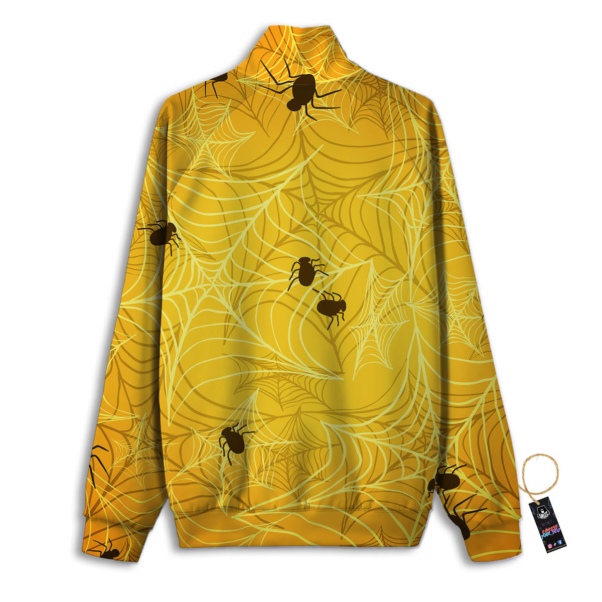 Cobweb Yellow Print Track Jacket-grizzshop