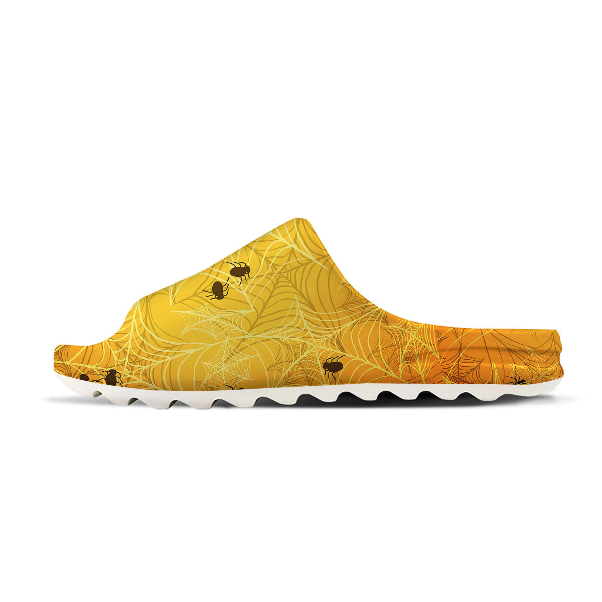 Cobweb Yellow Print Sandals