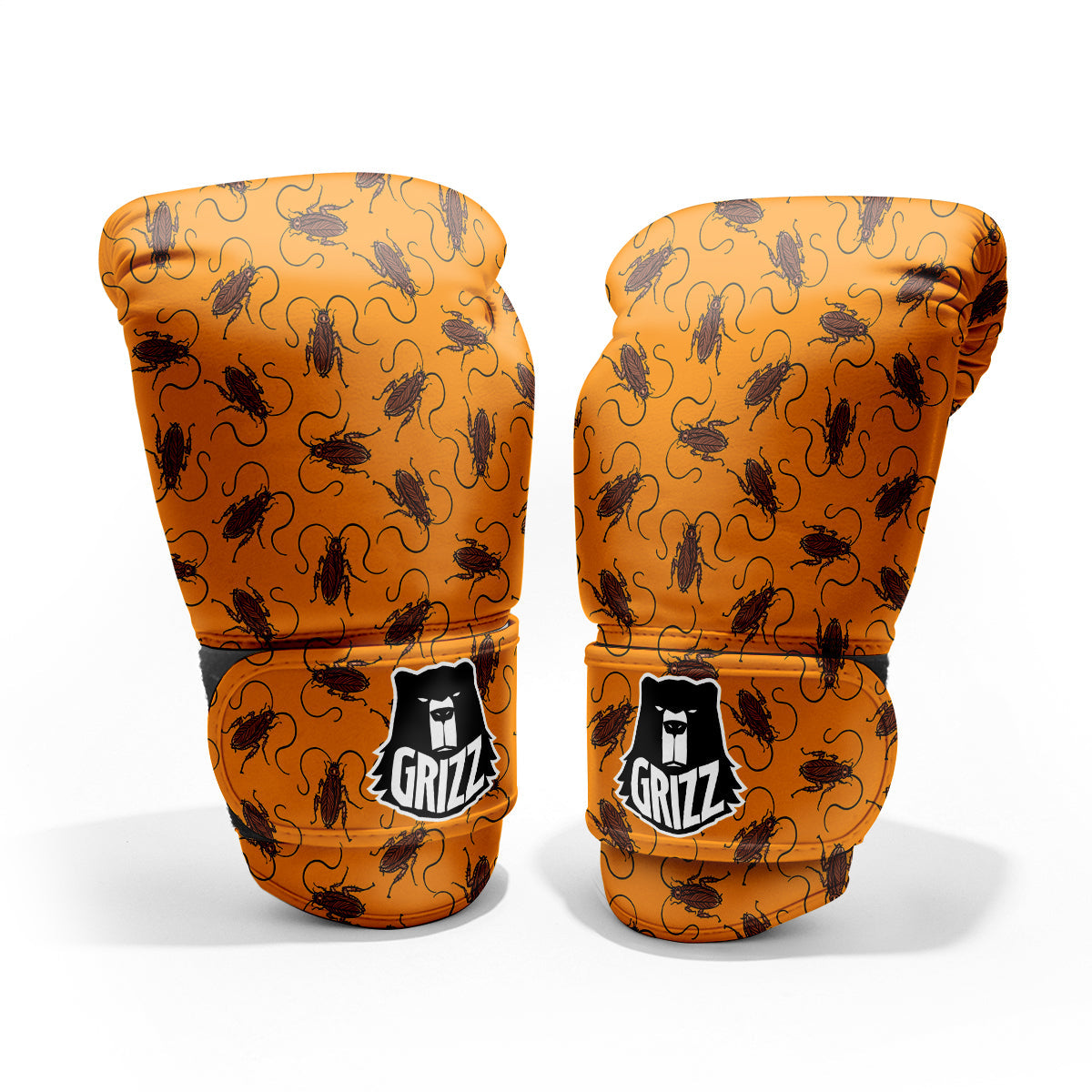 Cockroach Orange Print Pattern Pro Boxing Glove