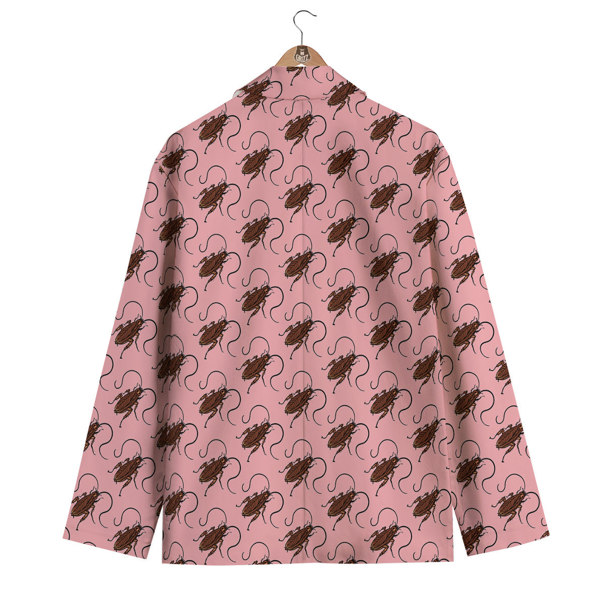 Cockroach Pink Print Pattern Men's Blazer-grizzshop