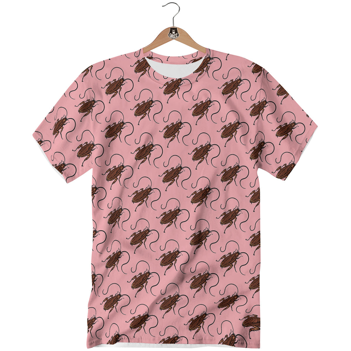 Cockroach Pink Print Pattern T-Shirt-grizzshop