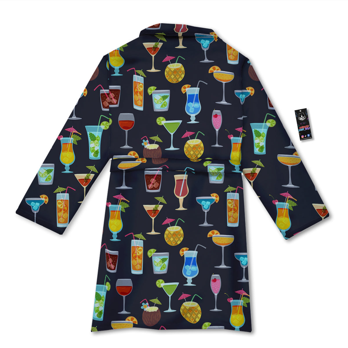 Cocktail Exotic Print Pattern Bathrobe-grizzshop